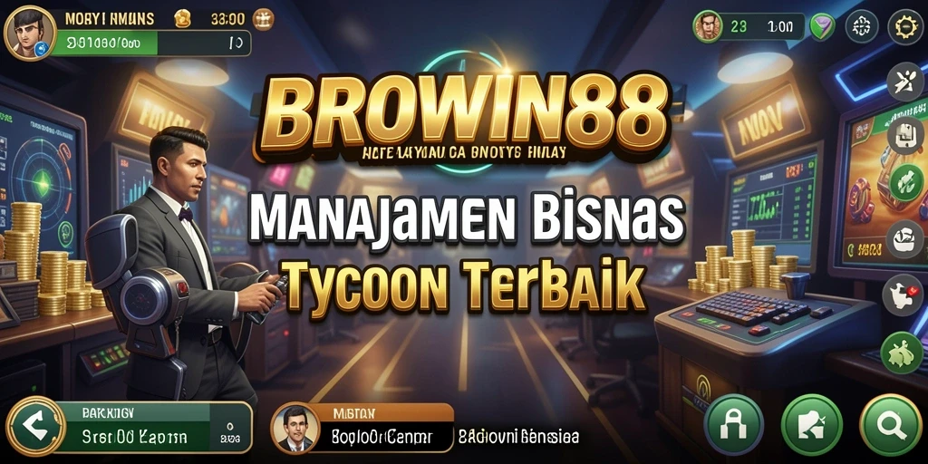 Screenshot gameplay BROWIN88 dengan tampilan manajemen usaha yang menarik.