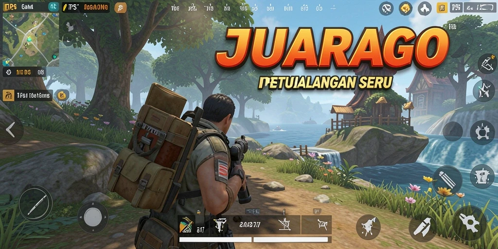 Screenshot JUARAGO menunjukkan aksi pertempuran yang mendebarkan.