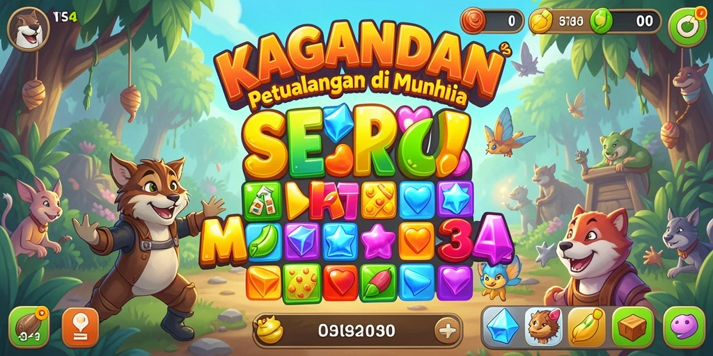 Screenshot gameplay KAGANDAN yang menampilkan aksi seru permainan Match-3.