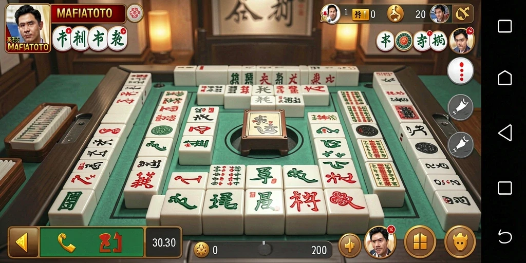 Screenshot utama MAFIATOTO menampilkan gameplay seru Mahjong.