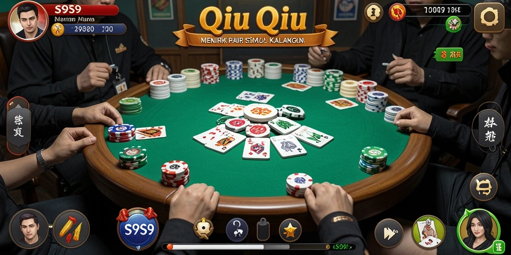 Screenshot gameplay QiuQiu S9S9 yang seru dan interaktif.