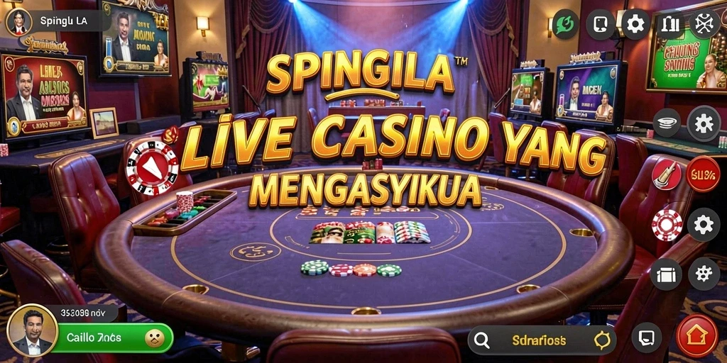 Tampilan gameplay SPINGILA yang mendebarkan dalam live casino.