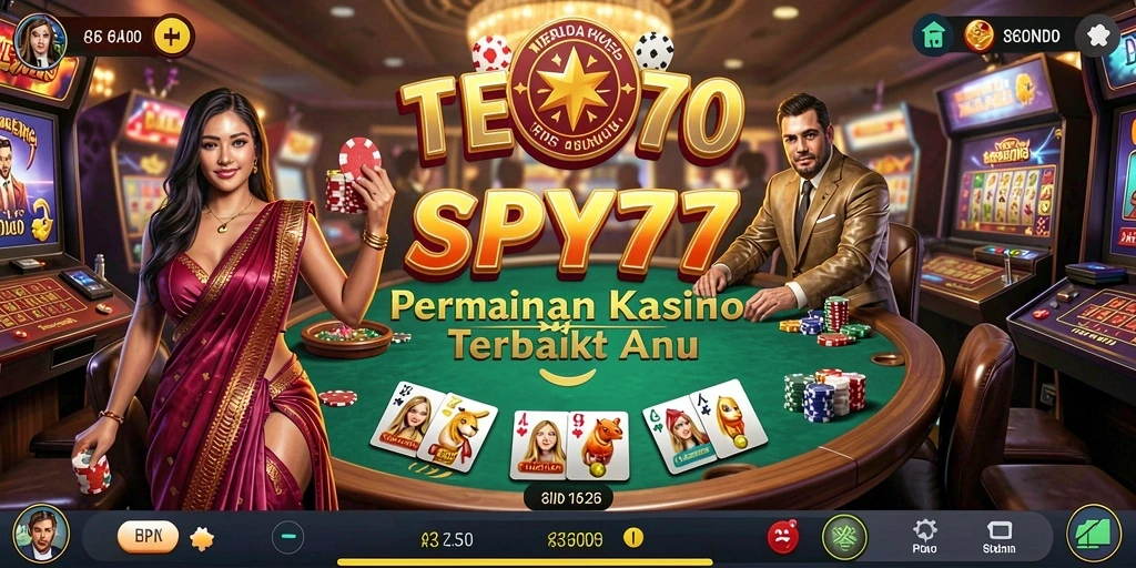Screenshot gameplay SPY77 menampilkan suasana Kasino yang mendebarkan.