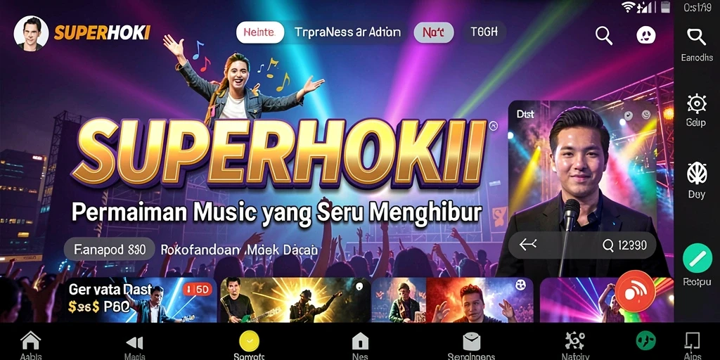 Tampilan gameplay SUPERHOKI yang interaktif dan menyenangkan.